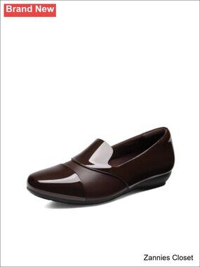 ✨ DREAM PAIRS Women's Faux Leather Orthopedic Loafers Work Dress Shoes